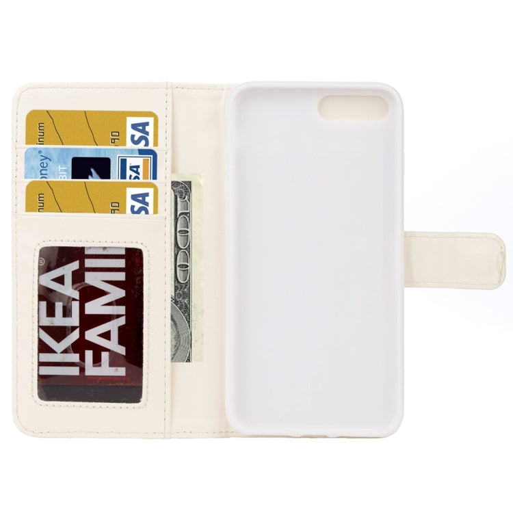 For iPhone 8 Plus & 7 Plus   Separable Crazy Horse Texture Zipper Wallet Style Flip Leather Case