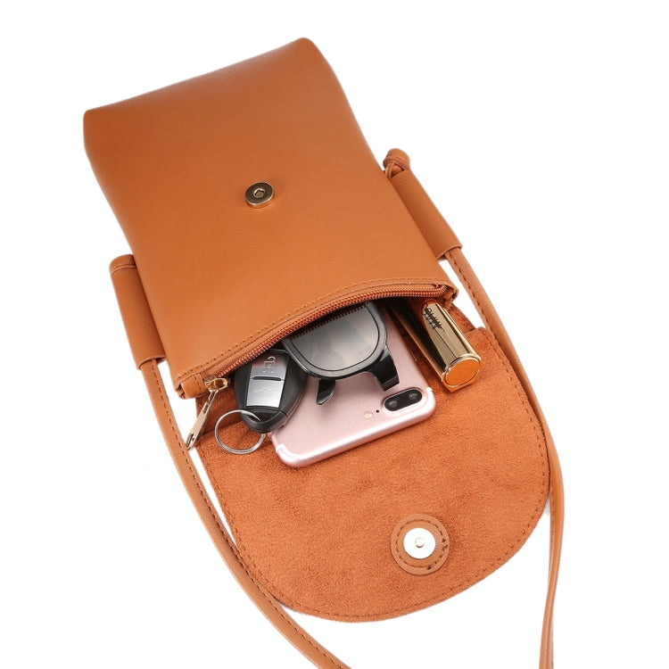 Universal Multi-function Litchi Texture Large Capacity Vertical Flip Genuine Leather Shoulder Bag for iPhone 7 Plus / Sony Xperia Z5 / Huawei P9 Plus, Size: 20.5 x 14.0 x 3.0cm