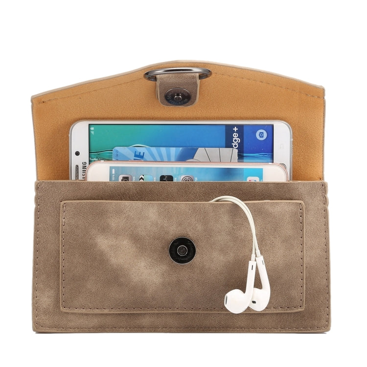 Universal Multi-function Crazy Horse Texture Four Layer Vertical Flip Shoulder Bag / Hand Bag for iPhone 7 Plus / Sony Xperia Z5 / Huawei P9 Plus, Size: 20.0 x 10.8 x 3.0cm