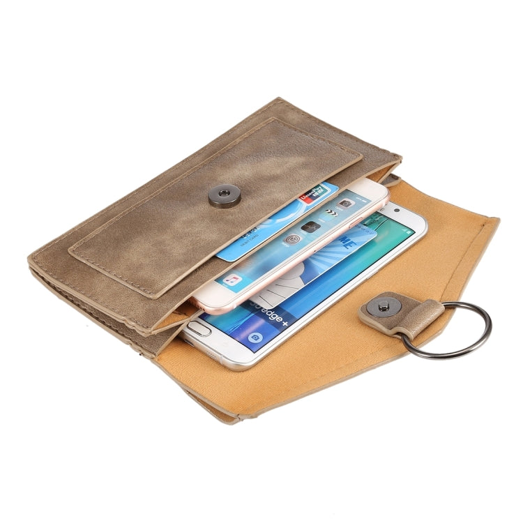 Universal Multi-function Crazy Horse Texture Four Layer Vertical Flip Shoulder Bag / Hand Bag for iPhone 7 Plus / Sony Xperia Z5 / Huawei P9 Plus, Size: 20.0 x 10.8 x 3.0cm