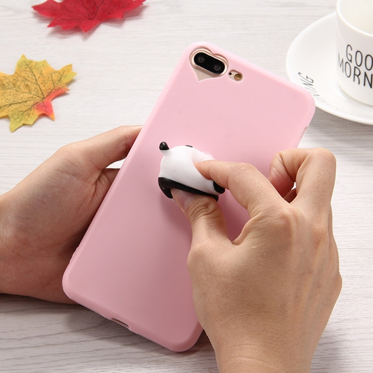 For iPhone 8 Plus & 7 Plus   3D Panda Pattern Squeeze Relief Squishy Dropproof Protective Back Cover Case