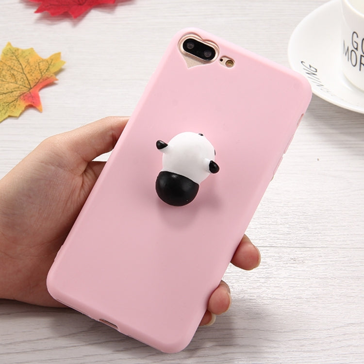 For iPhone 8 Plus & 7 Plus   3D Panda Pattern Squeeze Relief Squishy Dropproof Protective Back Cover Case