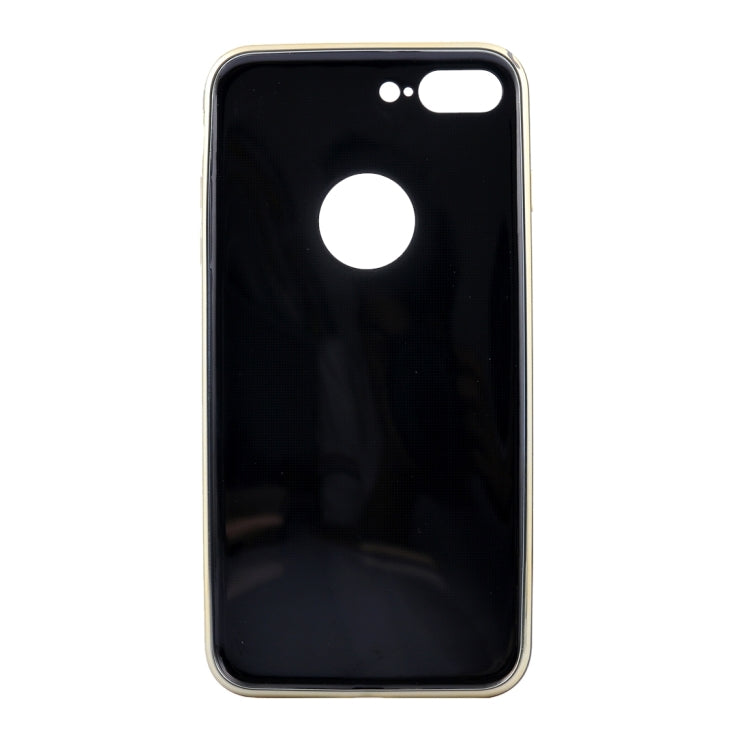 For iPhone 8 Plus & 7 Plus   Electroplating Gold Edge Soft TPU Protective Case