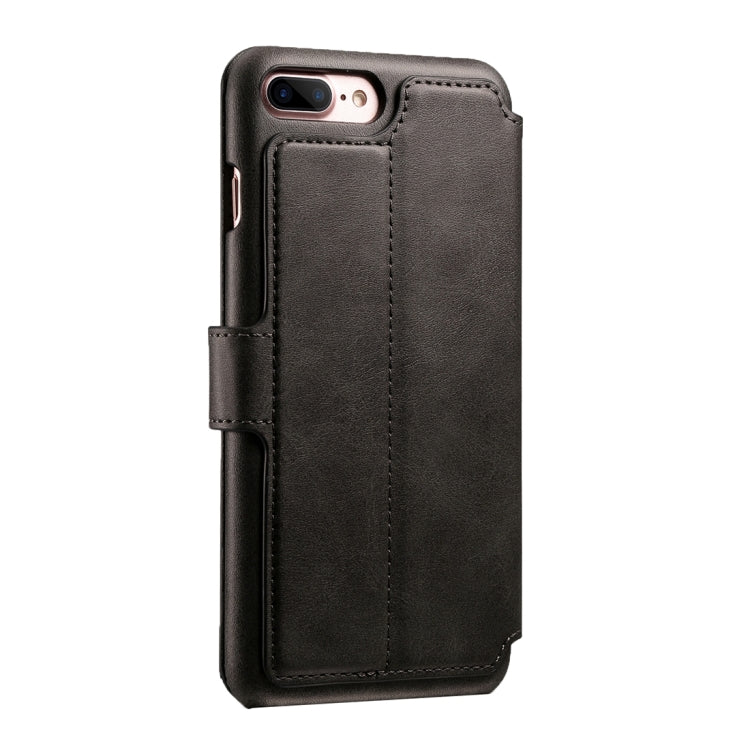 For iPhone 8 Plus & 7 Plus   Cowhide Texture Horizontal Flip Leather Case with Holder & Crad Slots & Wallet