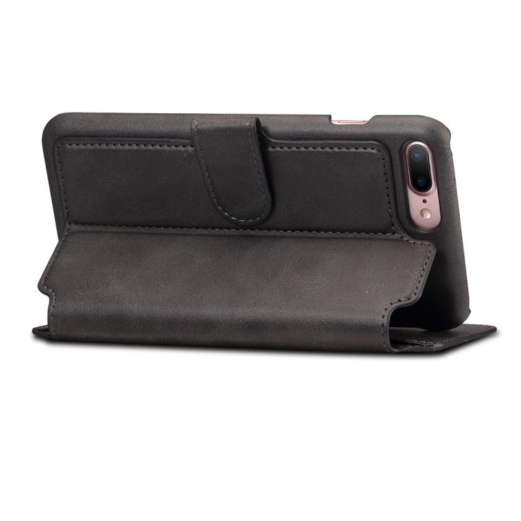 For iPhone 8 Plus & 7 Plus   Cowhide Texture Horizontal Flip Leather Case with Holder & Crad Slots & Wallet