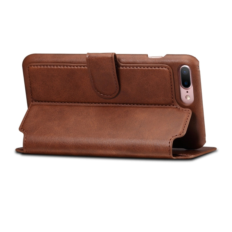 For iPhone 8 Plus & 7 Plus   Cowhide Texture Horizontal Flip Leather Case with Holder & Crad Slots & Wallet