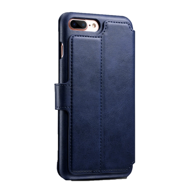 For iPhone 8 Plus & 7 Plus   Cowhide Texture Horizontal Flip Leather Case with Holder & Crad Slots & Wallet