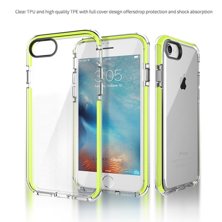 Rock for iPhone 8 Plus & 7 Plus   Drop-tested Military Guard Double Color Soft TPU + TPE Shockproof Protective Back Case(Light Green)