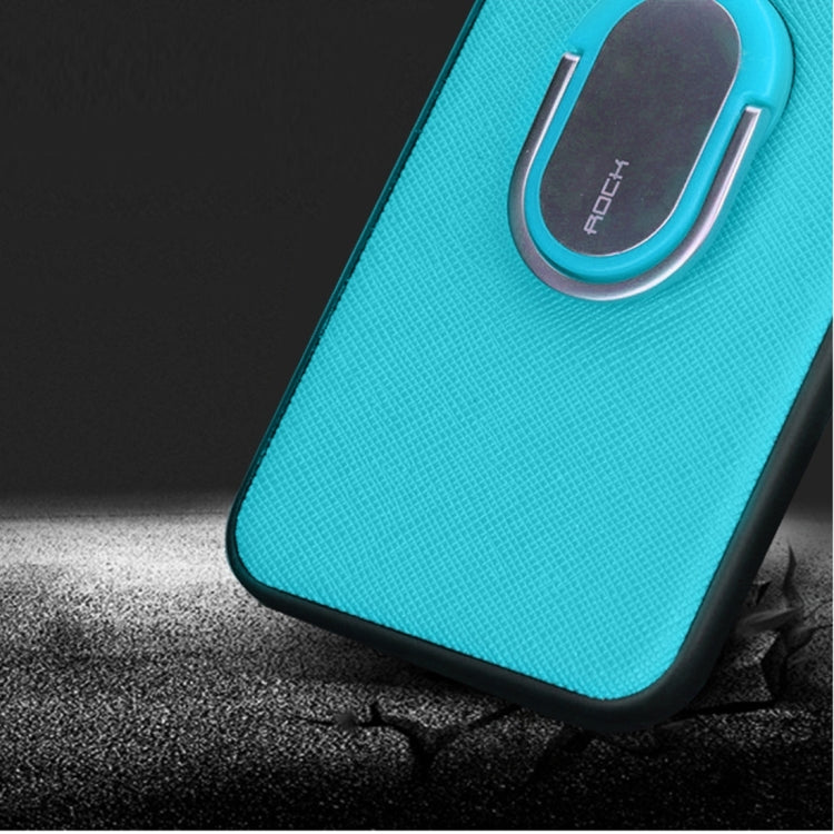 Rock for iPhone 8 Plus & 7 Plus   Antiskid Texture PU Surface + PC Protective Case with TPU Frame & Magnetic Metal Ring Holder