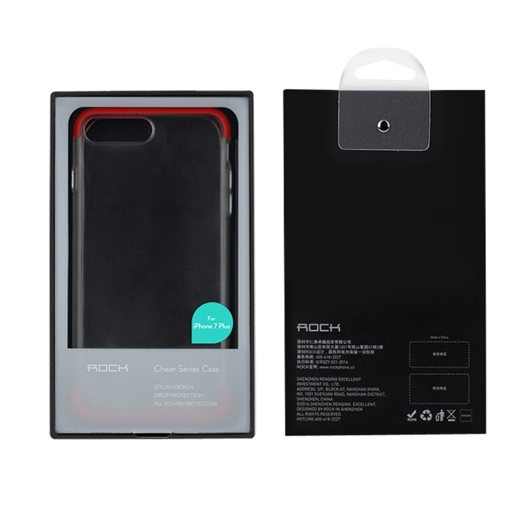 Rock Cheer Series for iPhone 8 Plus & 7 Plus   Frosted PC Protective Case Back Shell Cover with TPU Both Ends