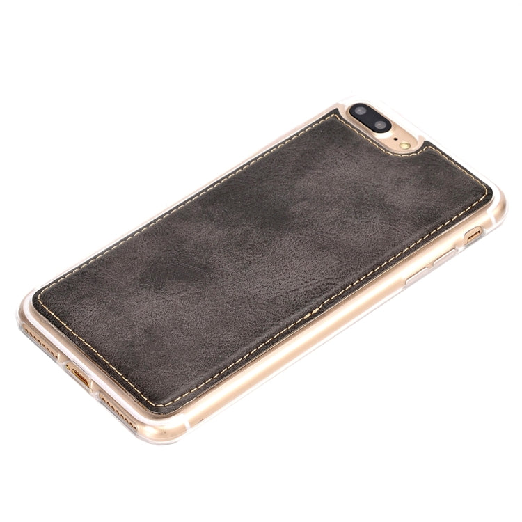 For iPhone 8 Plus & 7 Plus   Retro Style Crazy Horse Texture Horizontal Flip Leather Case with Separable Back Cover & Zip Fastener & Card Slot & Wallet & Magnetic Buckle
