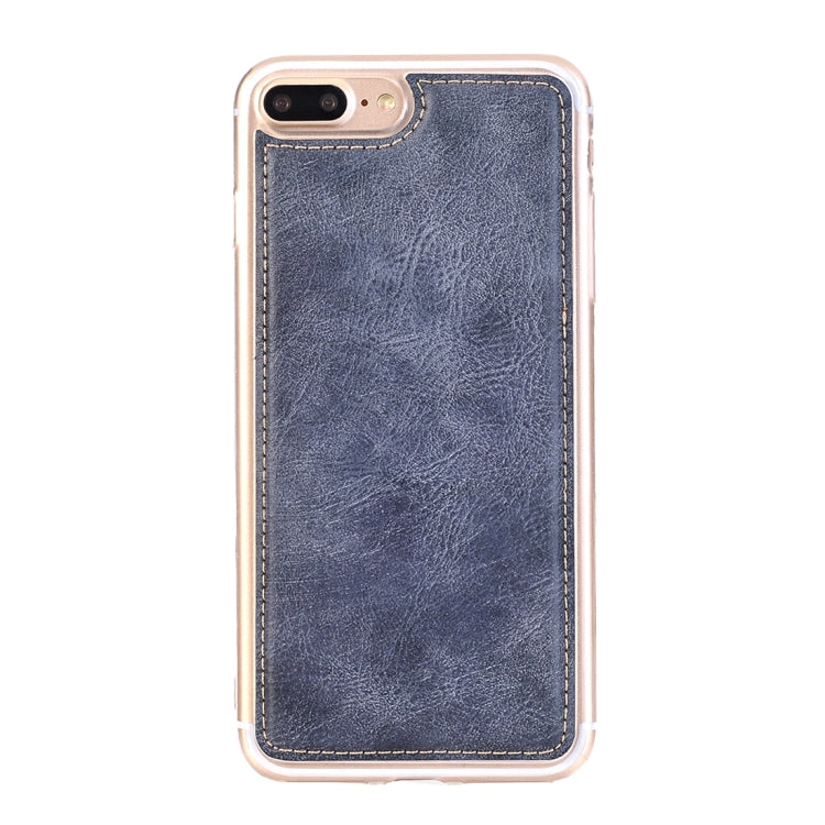 For iPhone 8 Plus & 7 Plus   Retro Style Crazy Horse Texture Horizontal Flip Leather Case with Separable Back Cover & Zip Fastener & Card Slot & Wallet & Magnetic Buckle