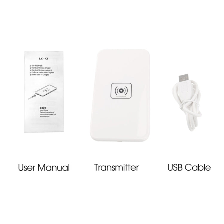 LC-X5 Output 5V 1A Qi Standard Wireless Charger, Used in Support QI Standard Phones