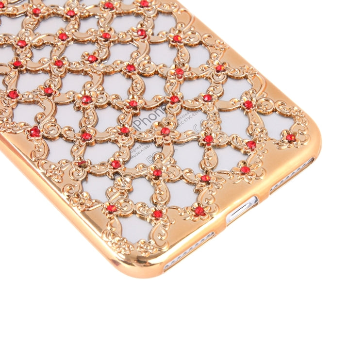 For iPhone 8 Plus & 7 Plus   Electroplating Hollowed-out Diamond Encrusted TPU Protective Case
