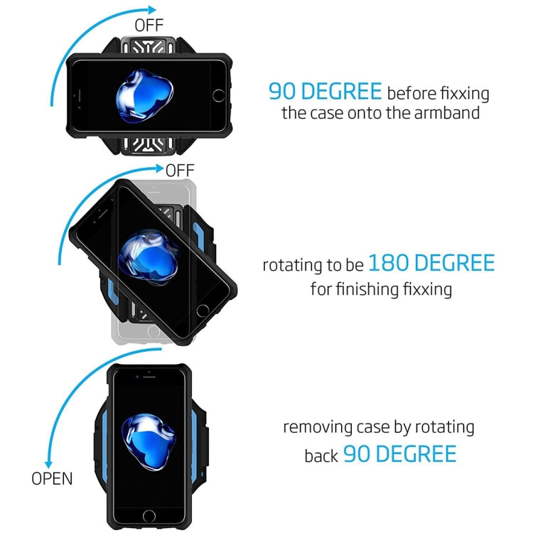 For iPhone 8 Plus & 7 Plus   Multi-function Outdoor Sport Armband with Detachable PC + TPU Combination Case