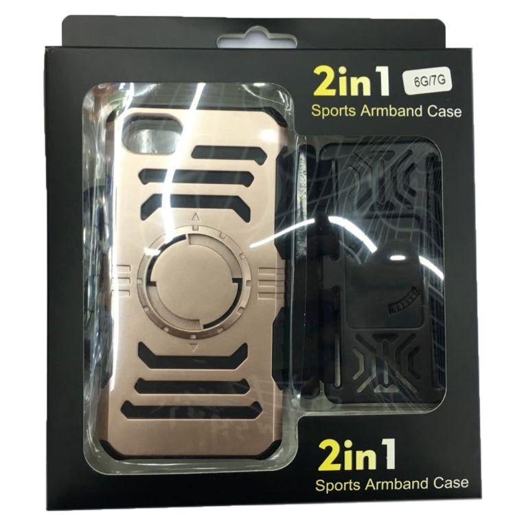 For iPhone 8 Plus & 7 Plus   Multi-function Outdoor Sport Armband with Detachable PC + TPU Combination Case