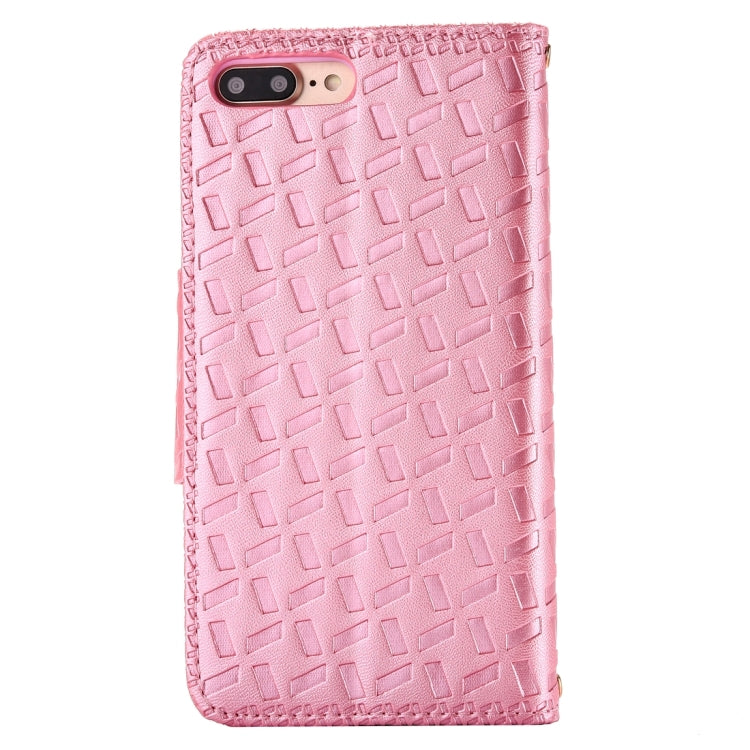 For iPhone 8 Plus & 7 Plus   Bowknot Embossing Horizontal Flip Leather Case with Holder & Card Slots & Wallet