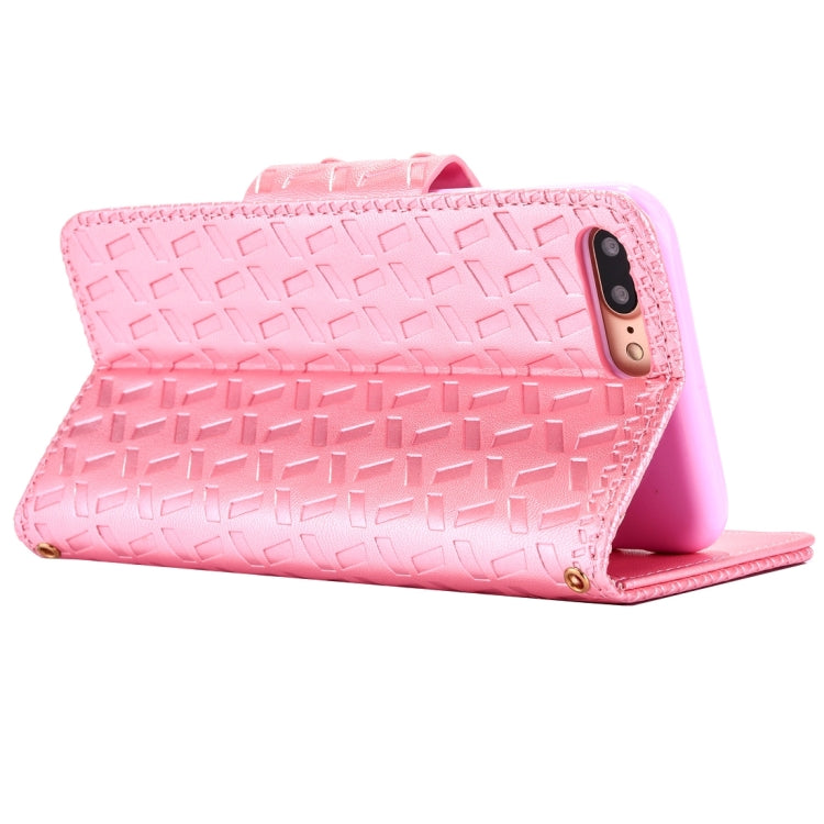 For iPhone 8 Plus & 7 Plus   Bowknot Embossing Horizontal Flip Leather Case with Holder & Card Slots & Wallet