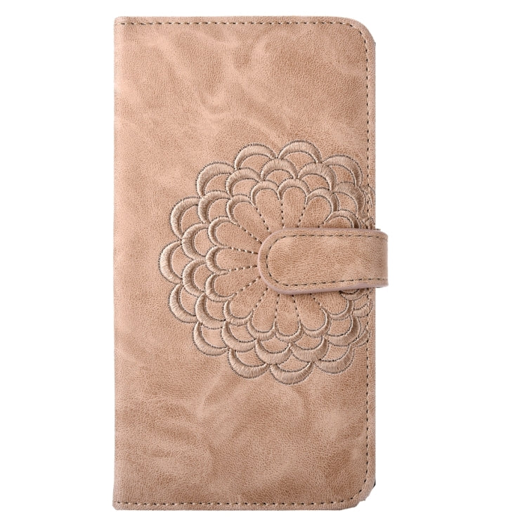 For iPhone 8 Plus & 7 Plus   Embroidery Flower Pattern Horizontal Flip Leather Case with Holder & Card Slots & Wallet & Photo Frame