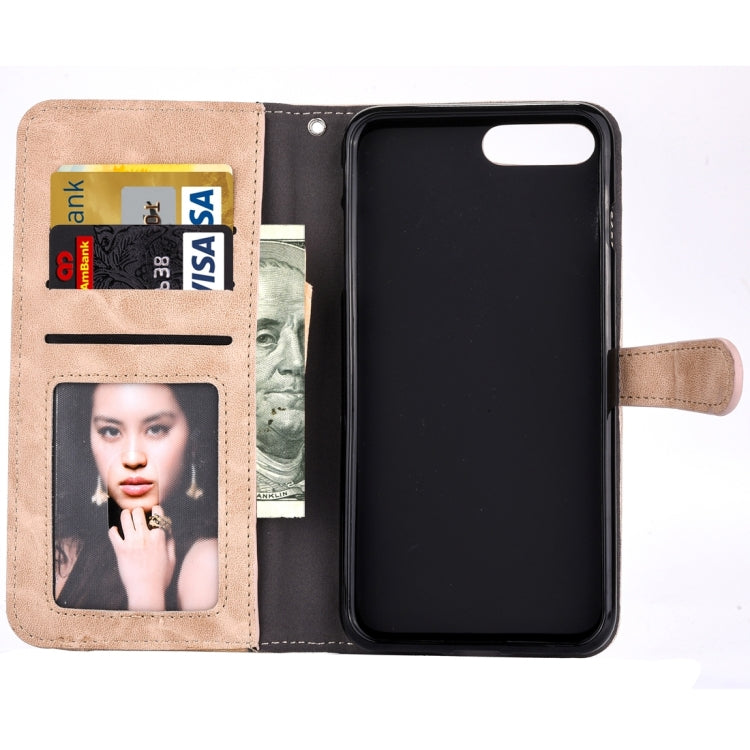 For iPhone 8 Plus & 7 Plus   Embroidery Flower Pattern Horizontal Flip Leather Case with Holder & Card Slots & Wallet & Photo Frame