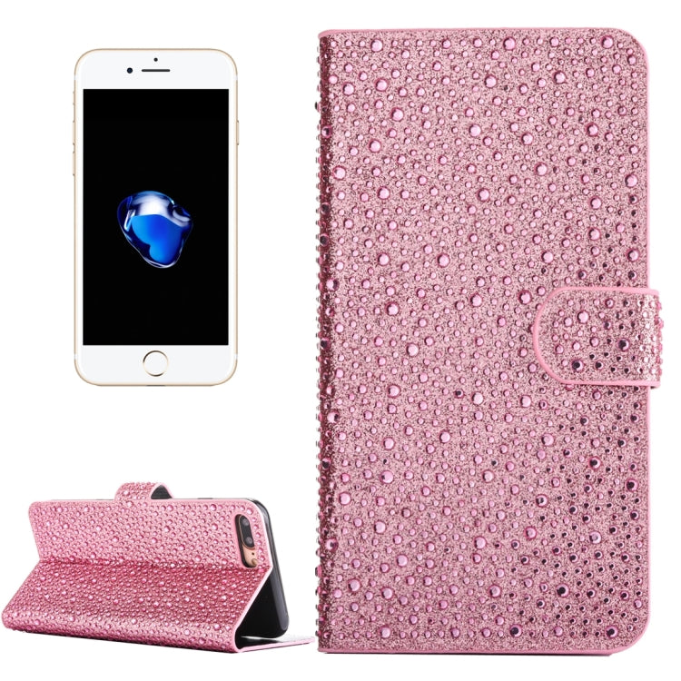 For iPhone 8 Plus & 7 Plus   Raindrops Pattern Horizontal Flip Leather Case with Holder & Card Slots