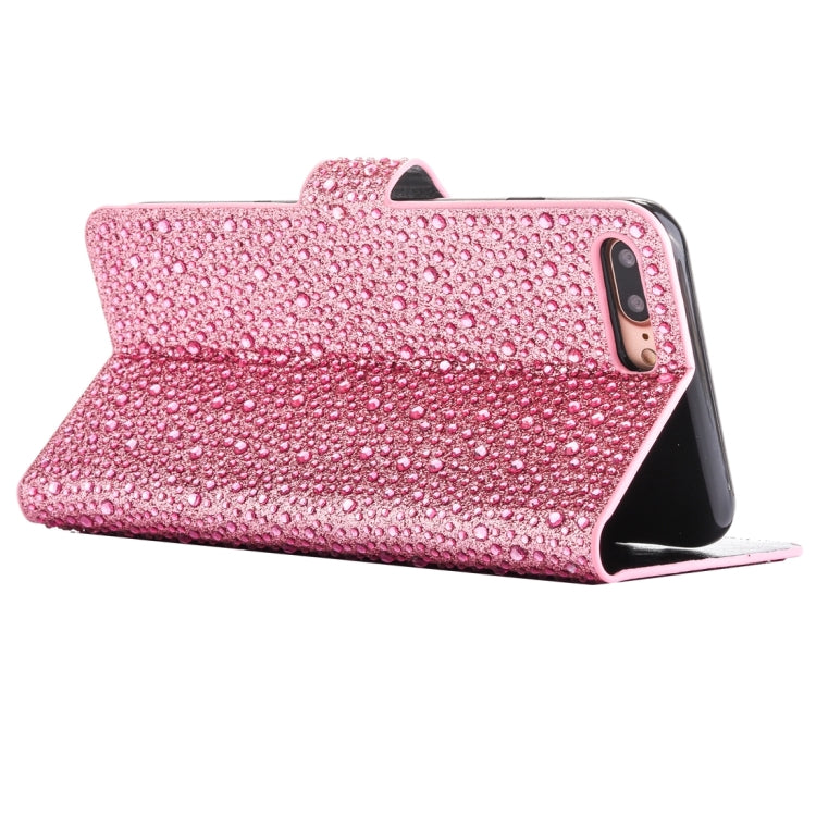 For iPhone 8 Plus & 7 Plus   Raindrops Pattern Horizontal Flip Leather Case with Holder & Card Slots
