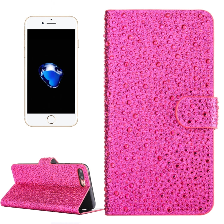 For iPhone 8 Plus & 7 Plus   Raindrops Pattern Horizontal Flip Leather Case with Holder & Card Slots