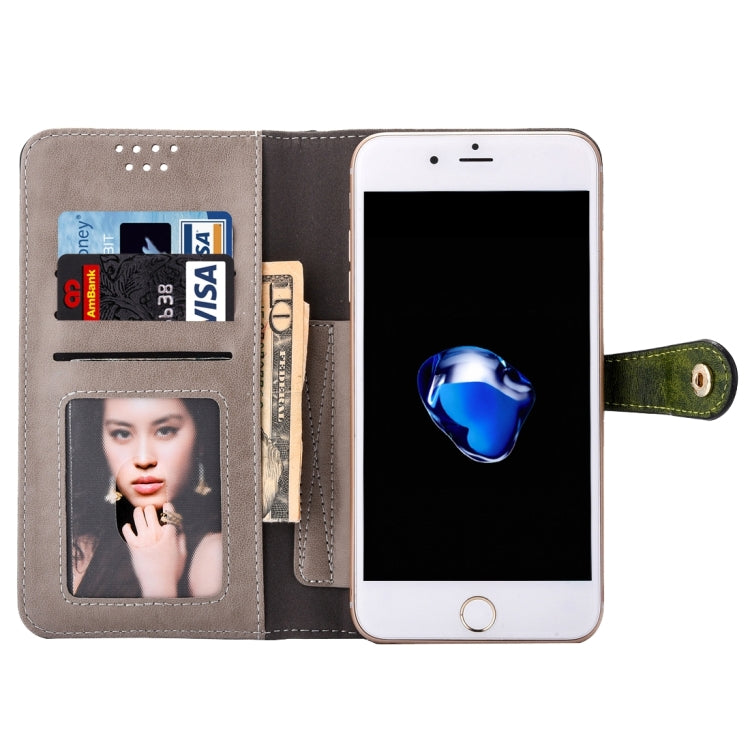 Universal Horizontal Flip Leather Case with Mirror & Holder & Card Slots & Wallet & Photo Frame for iPhone 8 Plus & 7 Plus   & 6s Plus & 6 Plus, Size: 16 x 8.5 x 2 cm