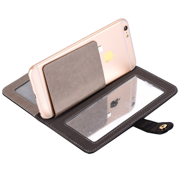 Universal Horizontal Flip Leather Case with Mirror & Holder & Card Slots & Wallet & Photo Frame for iPhone 8 Plus & 7 Plus   & 6s Plus & 6 Plus, Size: 16 x 8.5 x 2 cm