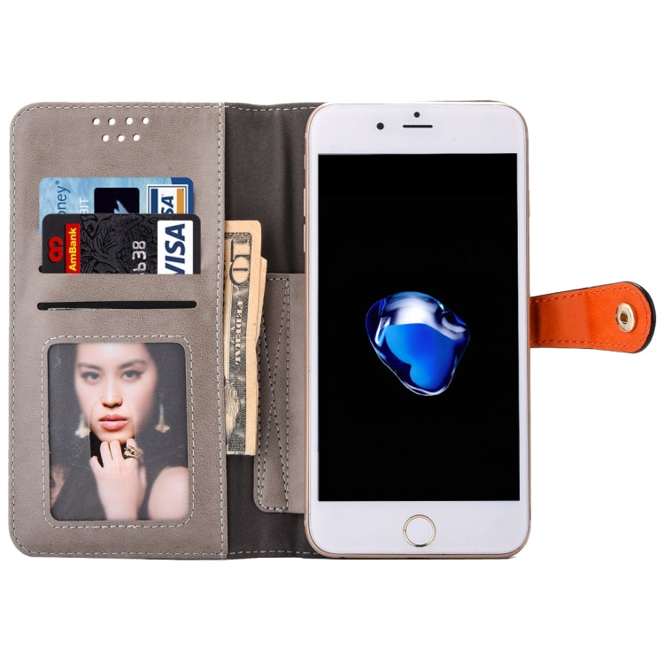 Universal Horizontal Flip Leather Case with Mirror & Holder & Card Slots & Wallet & Photo Frame for iPhone 8 Plus & 7 Plus   & 6s Plus & 6 Plus, Size: 16 x 8.5 x 2 cm