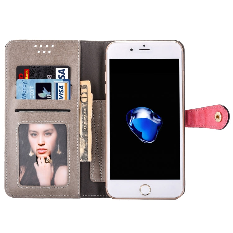 Universal Horizontal Flip Leather Case with Mirror & Holder & Card Slots & Wallet & Photo Frame for iPhone 8 Plus & 7 Plus   & 6s Plus & 6 Plus, Size: 16 x 8.5 x 2 cm