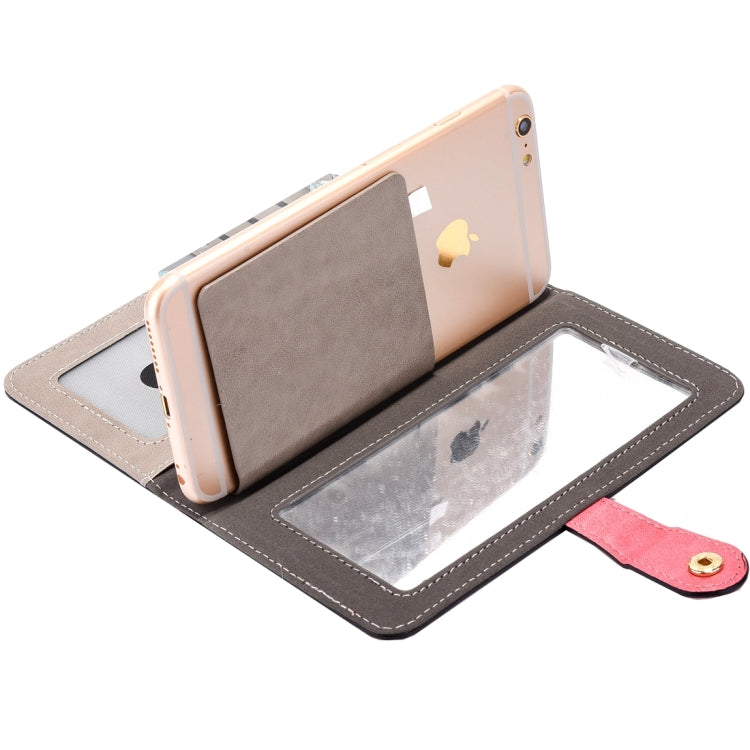 Universal Horizontal Flip Leather Case with Mirror & Holder & Card Slots & Wallet & Photo Frame for iPhone 8 Plus & 7 Plus   & 6s Plus & 6 Plus, Size: 16 x 8.5 x 2 cm
