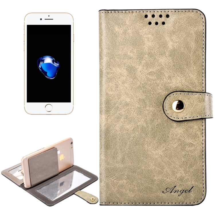 Universal Horizontal Flip Leather Case with Mirror & Holder & Card Slots & Wallet & Photo Frame for iPhone 8 Plus & 7 Plus   & 6s Plus & 6 Plus, Size: 16 x 8.5 x 2 cm