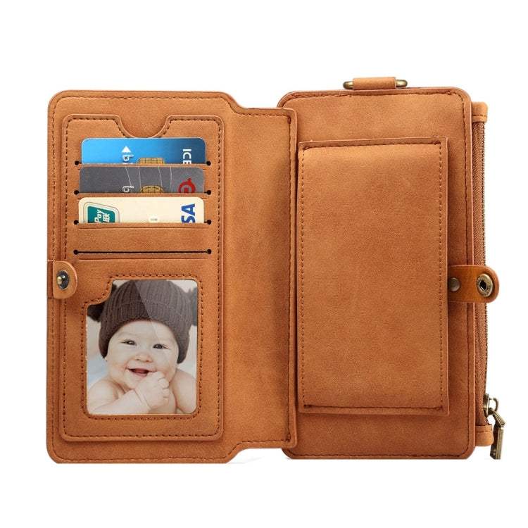 Dibase Multi-function Sheep Bar Material Universal Horizontal Flip Case for iPhone 8 Plus & 7 Plus  /6S Plus/6 Plus with Holder & Card Slots & Photo Frame & Hook & Detachable Back Protective Case