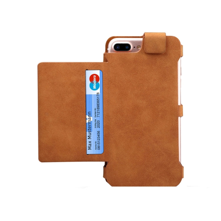Dibase Multi-function Sheep Bar Material Universal Horizontal Flip Case for iPhone 8 Plus & 7 Plus  /6S Plus/6 Plus with Holder & Card Slots & Photo Frame & Hook & Detachable Back Protective Case