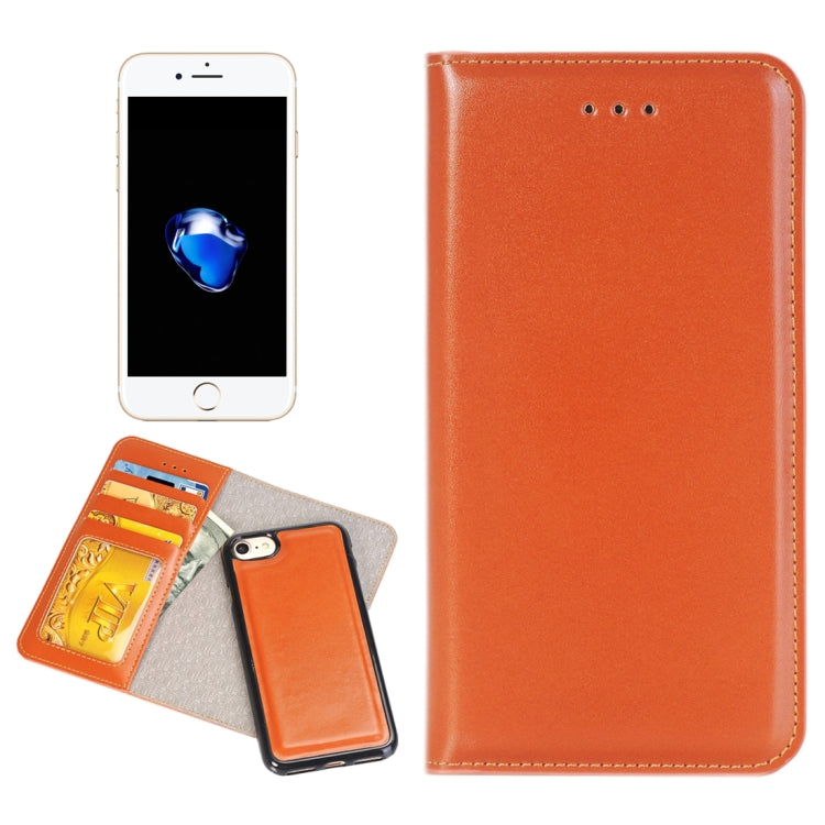 2 in 1 For iPhone 8 Plus & 7 Plus   Horizontal Flip Leather Case with Separable Magnetic Back Cover Shell & Card Slots & Wallet & Photo Frame
