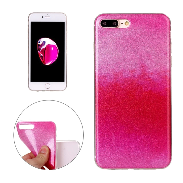 For iPhone 8 Plus & 7 Plus   Glitter Powder Soft TPU Protective Cover Case
