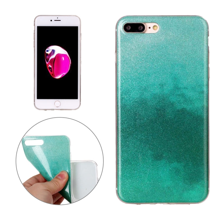 For iPhone 8 Plus & 7 Plus   Glitter Powder Soft TPU Protective Cover Case