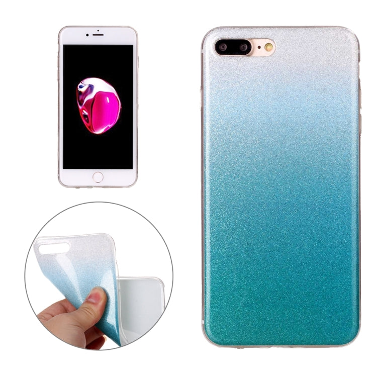 For iPhone 8 Plus & 7 Plus   Glitter Powder Soft TPU Protective Cover Case
