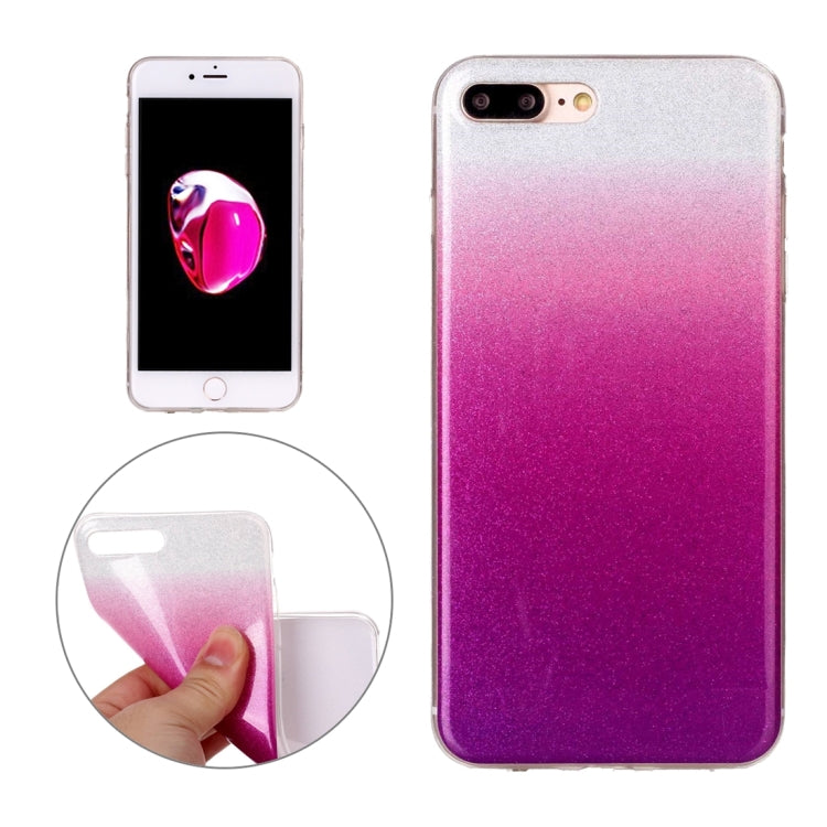 For iPhone 8 Plus & 7 Plus   Glitter Powder Soft TPU Protective Cover Case