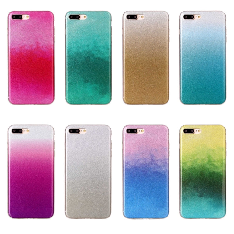 For iPhone 8 Plus & 7 Plus   Glitter Powder Soft TPU Protective Cover Case