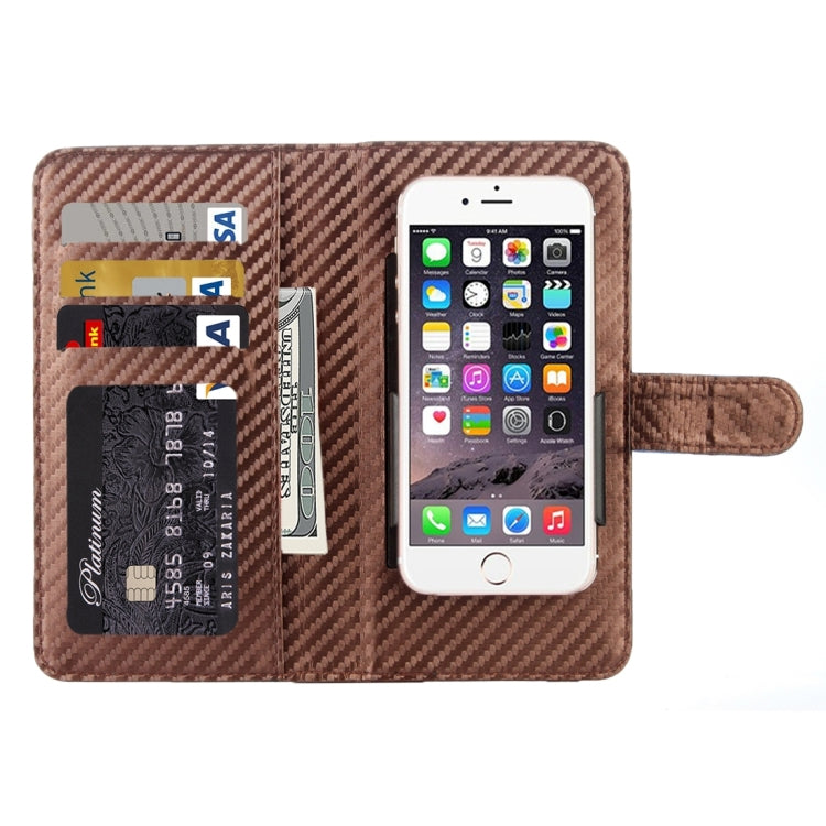 For iPhone 8 Plus & 7 Plus   & 6 Plus & 6s Plus Twill Texture Carbon Fiber Horizontal Flip Leather Case with Magnetic Buckle & Card Slots & Wallet