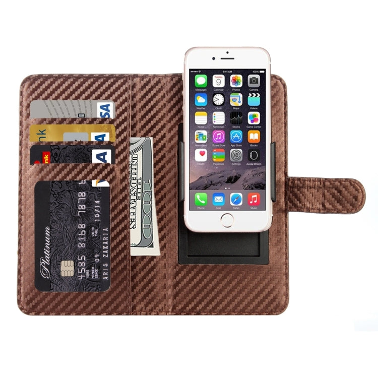For iPhone 8 Plus & 7 Plus   & 6 Plus & 6s Plus Twill Texture Carbon Fiber Horizontal Flip Leather Case with Magnetic Buckle & Card Slots & Wallet
