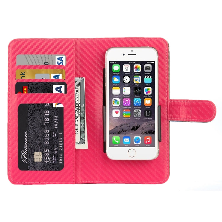 For iPhone 8 Plus & 7 Plus   & 6 Plus & 6s Plus Twill Texture Carbon Fiber Horizontal Flip Leather Case with Magnetic Buckle & Card Slots & Wallet