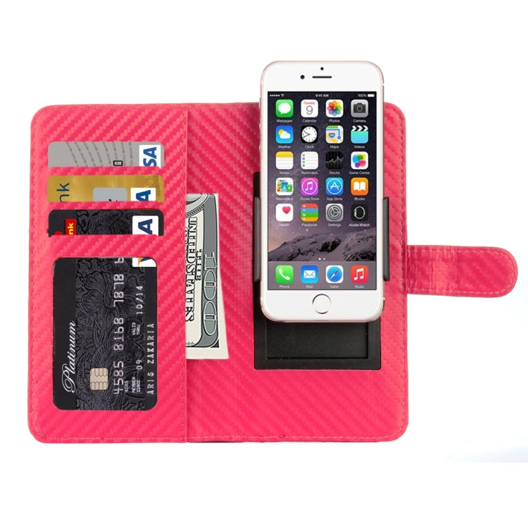 For iPhone 8 Plus & 7 Plus   & 6 Plus & 6s Plus Twill Texture Carbon Fiber Horizontal Flip Leather Case with Magnetic Buckle & Card Slots & Wallet