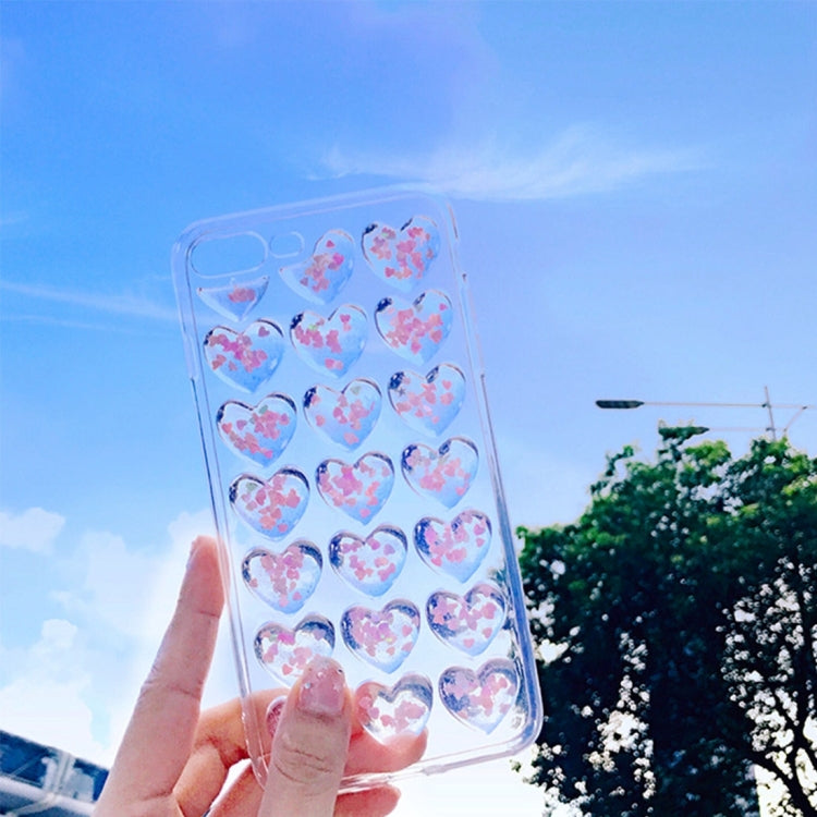 For iPhone 8 Plus & 7 Plus   3D Glitter Powder Love Pattern TPU Protective Case