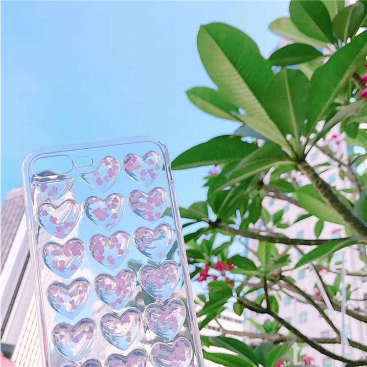 For iPhone 8 Plus & 7 Plus   3D Glitter Powder Love Pattern TPU Protective Case