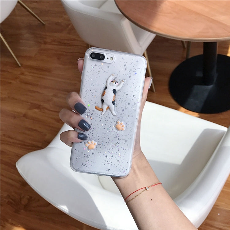 For iPhone 8 Plus & 7 Plus   Three-dimensional Cat pattern TPU Protective Case