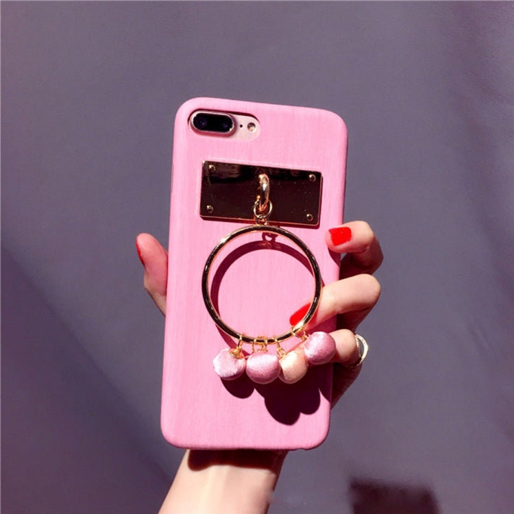 For iPhone 8 Plus & 7 Plus   Metal Ring Decoration Shockproof Protective Back Cover Case