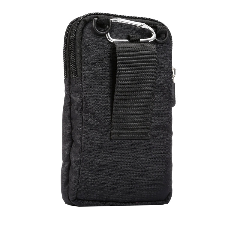 Universal Multi-function Plaid Texture Double Layer Zipper Sports Waist Bag / Shoulder Bag for iPhone X  & 7 & 7 Plus / Galaxy